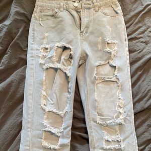 BooHoo distress jeans